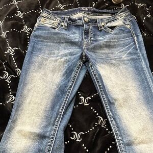 Miss Me Faded Blue Straight Leg Jeans